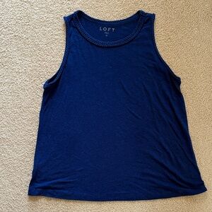 LOFT Dark Blue Sleeveless Tank Top